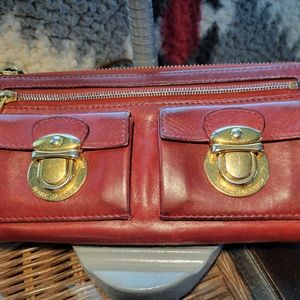 Marc Jacobs leather wallet, red, 8 x 4